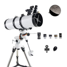 Load image into Gallery viewer, UNISTAR astronomical Telescope 130EQ Newtonian Reflector Telescopes for Adults Professional Telescope 130650 with EQ mount for Astronomy (7979623088385)