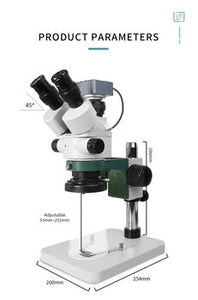 RACTOR OPTICA RO-X6S Continuous Zoom Stereo Trinocular Microscope (7980416401665)