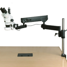 Load image into Gallery viewer, Ractor Optica RO-144S Trinocular Arm Pillar Clamp Zoom Stereo Microscope (7978218455297)