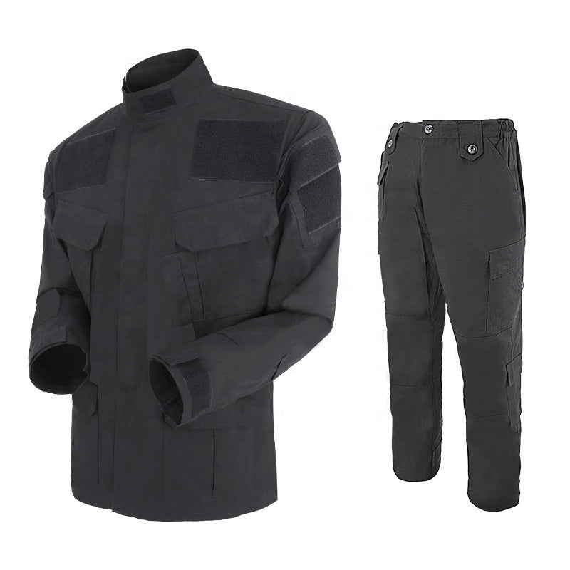 TACPRAC Outdoor Breathable Polyester And Cotton Black Tactical Trekking Uniforms (7975867515137)