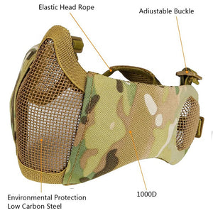 TACPRAC Combat Mask Camouflage Outdoor Hunting Protection Equipment Tactical Half Mask For Men (7975979286785)