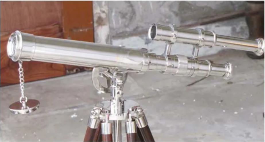 PRIMUS Maritime Double Barrel Floor Standing Brass Telescope (7972414718209)