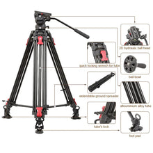 Load image into Gallery viewer, EXOS Professional Heavy Duty Aluminium Alloy Camera Shooting Tripod (7977719595265)