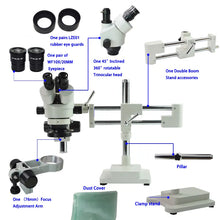 Load image into Gallery viewer, RACTOR OPTICA RO-H10W Double Arm Stereo Trinocular Microscope (7980439601409)