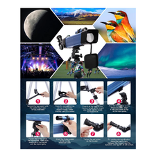 Load image into Gallery viewer, STARGAZER 60mm Aperture Powerful Refractor Telescope (7980005785857)